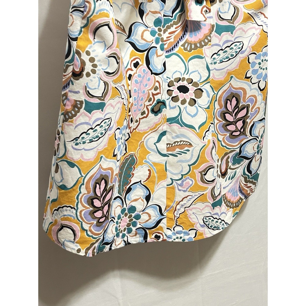 Tyler Boe Womens Medium Stella Mecho Floral Ruffle Neck Back Bow Floral Tank Top - Picture 15 of 16